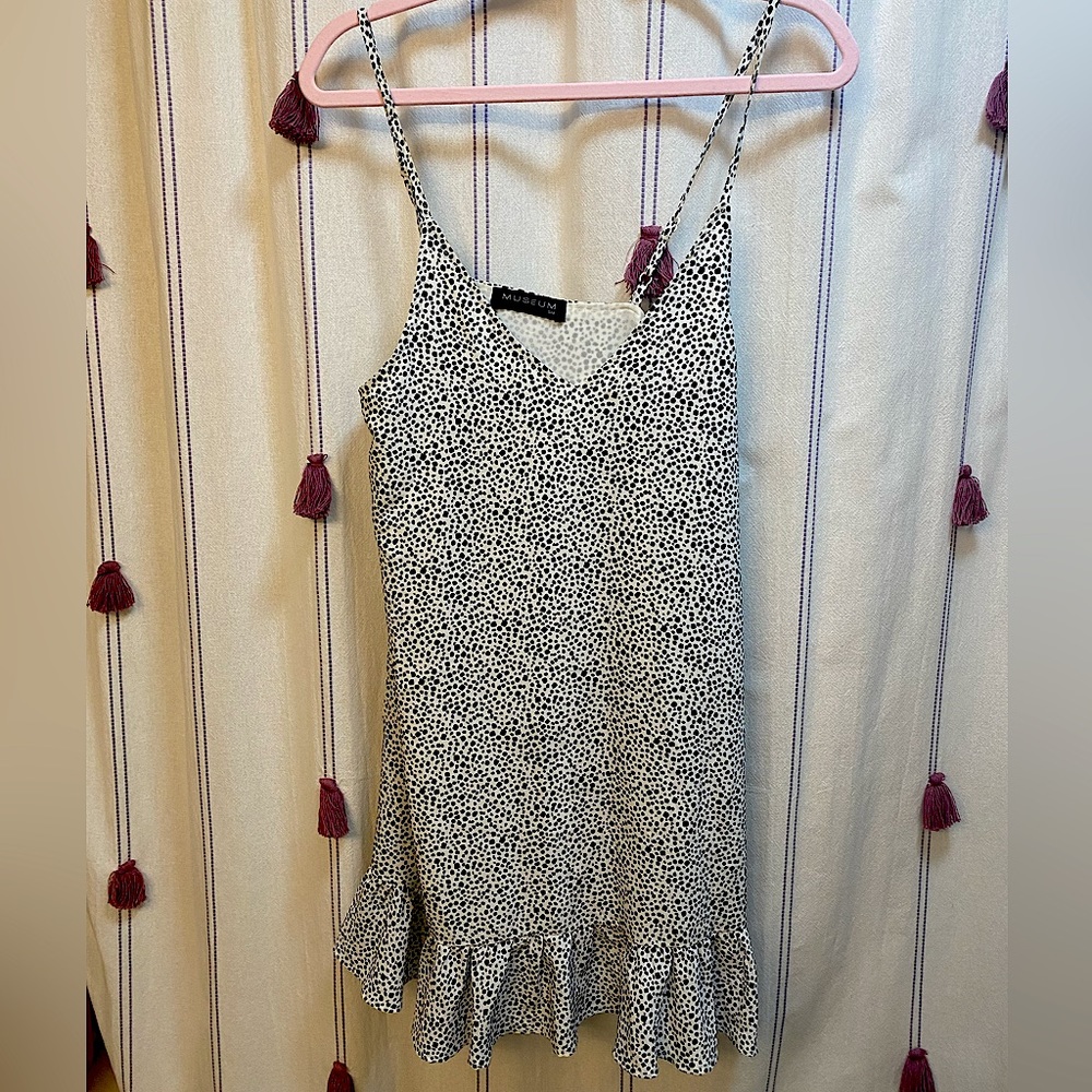 Black and white print sundress